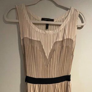 BCBG Multi-tone Beige Belted Dress (Perfect Wedding Guest Dress!)